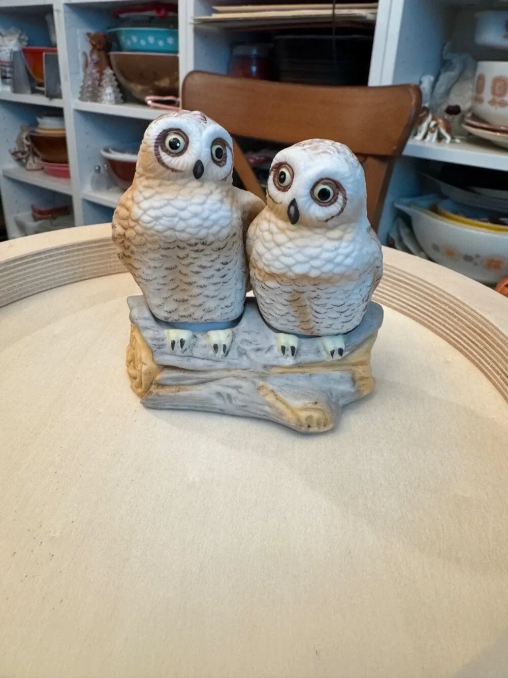 Vintage Porcelain Barn Owl Salt & Pepper Shakers